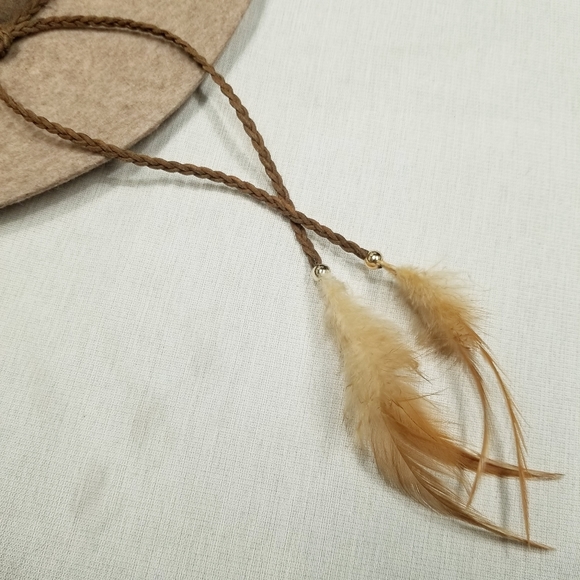 COPY - American Eagle Tan Wool Floppy Boho Hat One Size - Picture 4 of 7